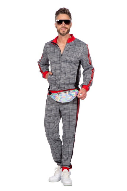 Trainingspak Fout Heren Grijs van Wilbers & Wilbers koop je bij Partywinkel