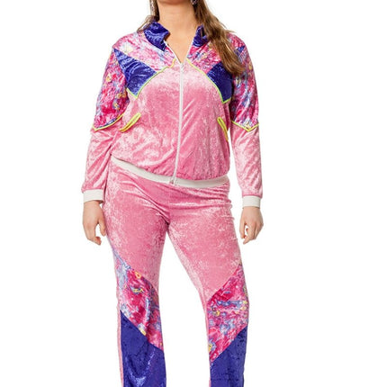 Trainingspak Jaren 80 Fluweel Dames van Wilbers & Wilbers koop je bij Partywinkel