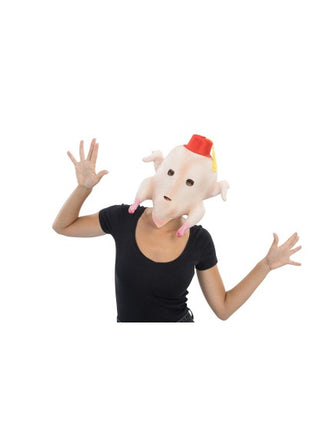 Kalkoen Hoofdmasker met Fez 37cm