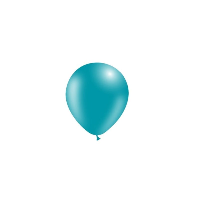 Turquoise Ballonnen 14cm 100st van Balloonia koop je bij Partywinkel