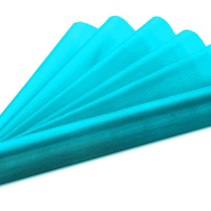 Turquoise Organza Stof 36cm 9m van Partydeco koop je bij Partywinkel