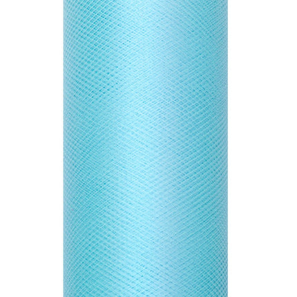 Turquoise Tule Rol 15cm 9m van Partydeco koop je bij Partywinkel