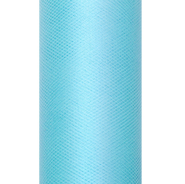 Turquoise Tule Rol 30cm 9m van Partydeco koop je bij Partywinkel