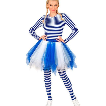 Tutu Wit/Blauw van Widmann koop je bij Partywinkel