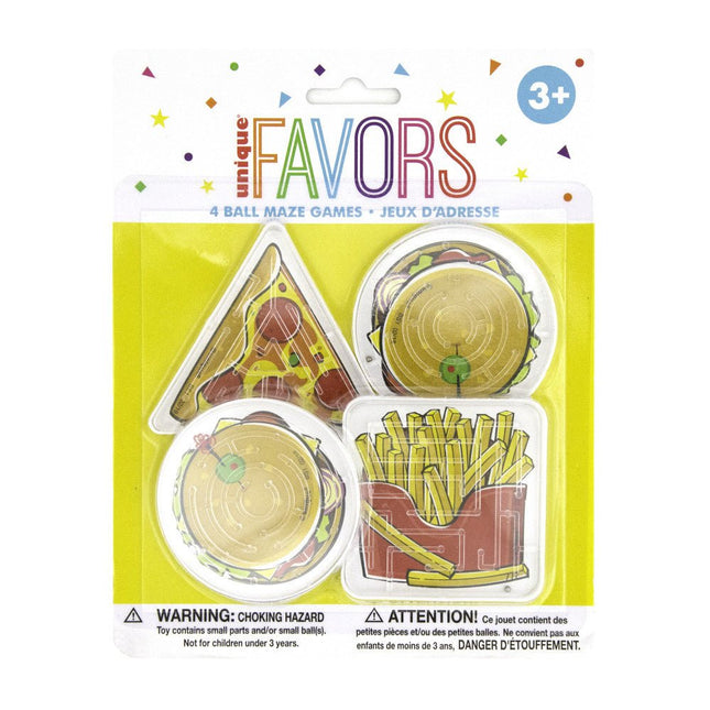 Uitdeelcadeautjes Doolhof Balletje 6cm 4st van Unique koop je bij Partywinkel