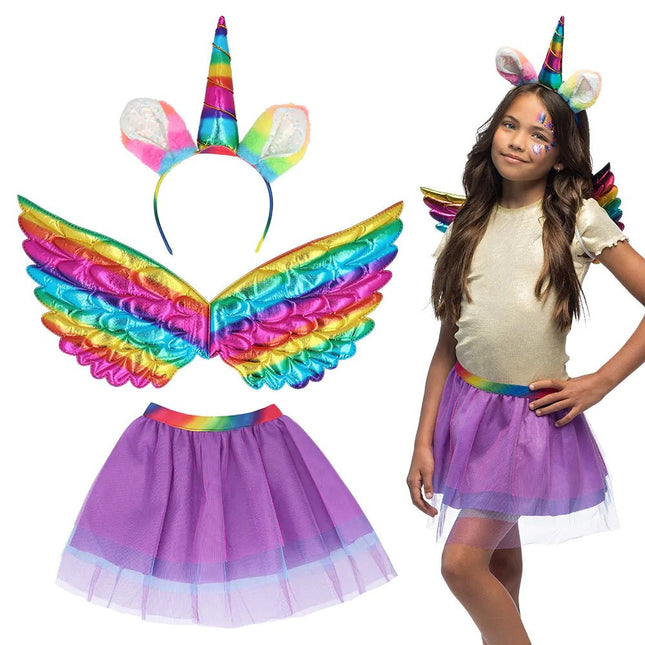 Unicorn Accessoireset Regenboog 3 delig van Boland koop je bij Partywinkel