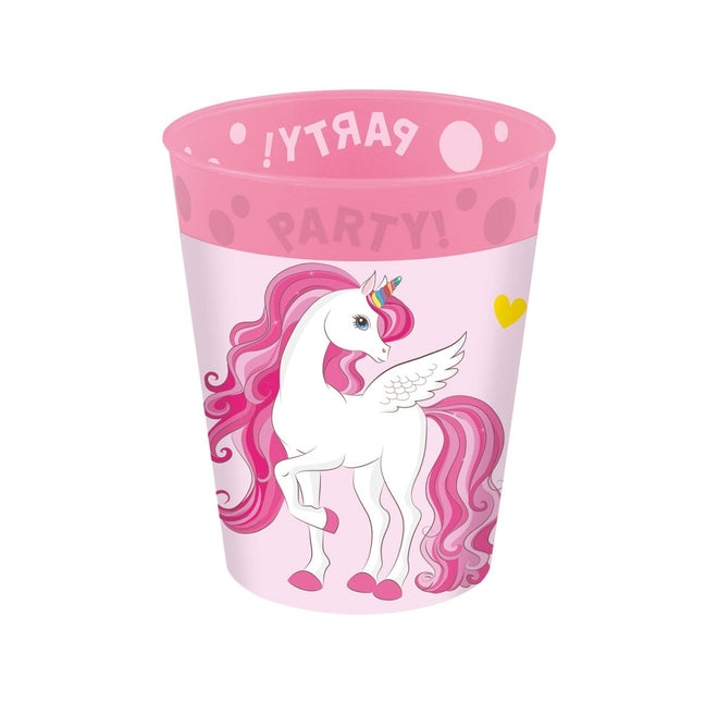 Unicorn Bekers Herbruikbaar 250ml 4st van Procos koop je bij Partywinkel