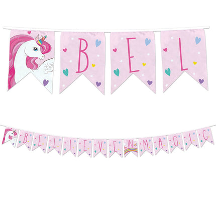 Unicorn Letterslinger Belive In Magic van Procos koop je bij Partywinkel