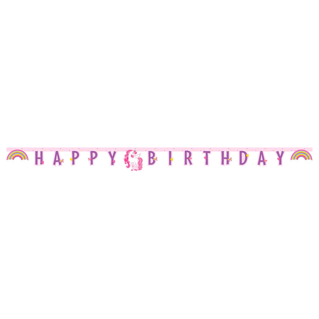 Unicorn Letterslinger Happy Birthday van Procos koop je bij Partywinkel