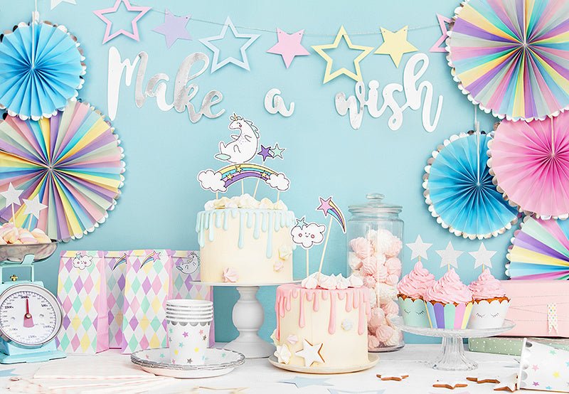 Unicorn Taart Topper Set 5 delig van Partydeco koop je bij Partywinkel