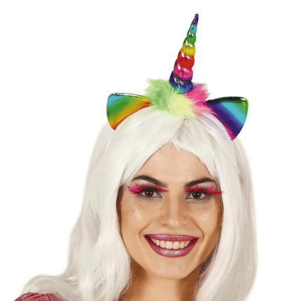 Unicorn Tiara Gekleurd van Fiestas Guirca koop je bij Partywinkel
