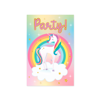 Unicorn Uitnodigingen Gekleurd 6st van Paper Dreams koop je bij Partywinkel