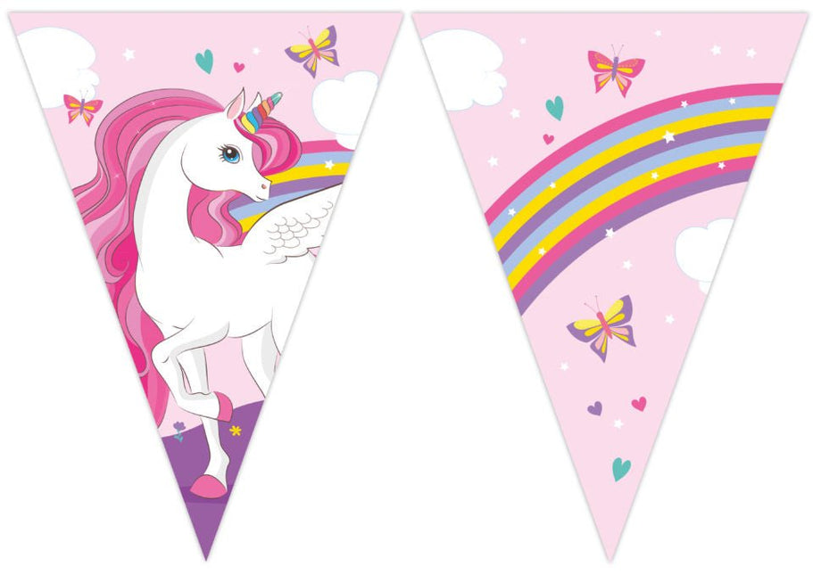 Unicorn Vlaggenlijn Regenboog van Procos koop je bij Partywinkel