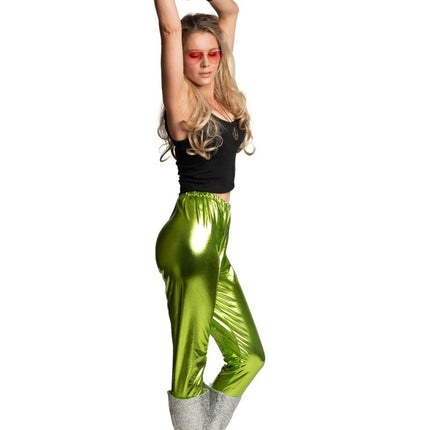Disco Broek Groen Metallic