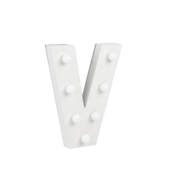 V Licht Letter 16,5cm van Paper Dreams koop je bij Partywinkel