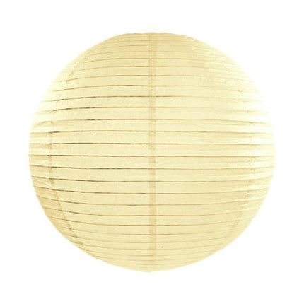 Vanille Creme Lampion Rond 20cm van Partydeco koop je bij Partywinkel