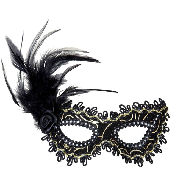 Veer Oogmasker Zwart van Widmann koop je bij Partywinkel