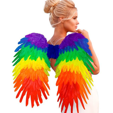 Veren Vleugels Regenboog Opvouwbaar 80X60 cm van Widmann koop je bij Partywinkel