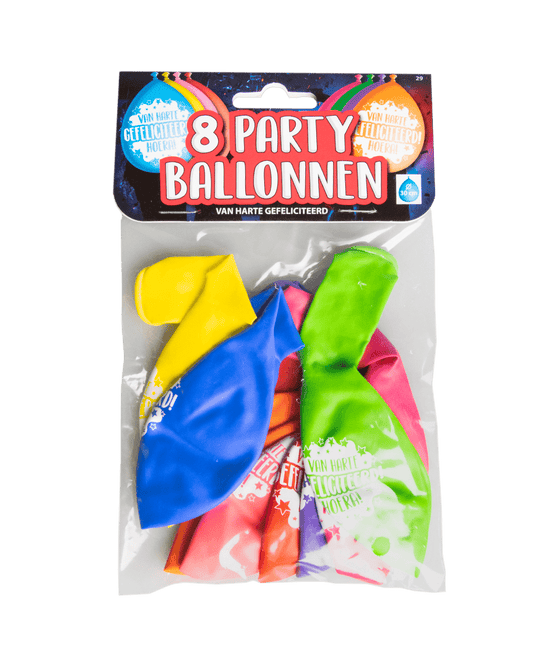Verjaardag Ballonnen Van Harte Gefeliciteerd 30cm 8st van Paper Dreams koop je bij Partywinkel
