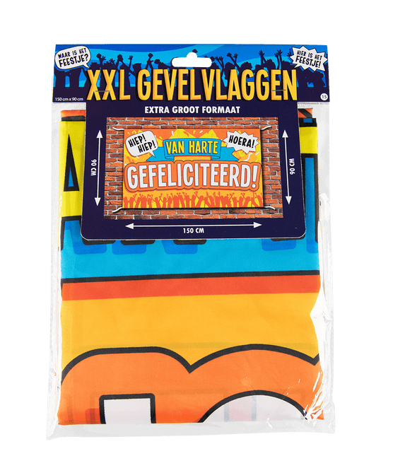 Verjaardag Gevelvlag Van Harte Gefeliciteerd 1,5m van Paper Dreams koop je bij Partywinkel