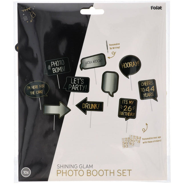 Verjaardag Photobooth Props 10st van Folat koop je bij Partywinkel