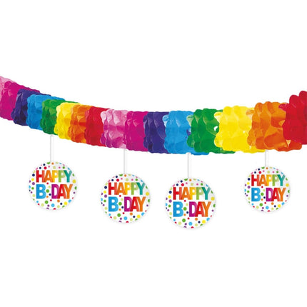 Verjaardag Slinger Happy Birthday met Onderhanger 4m van Folat koop je bij Partywinkel