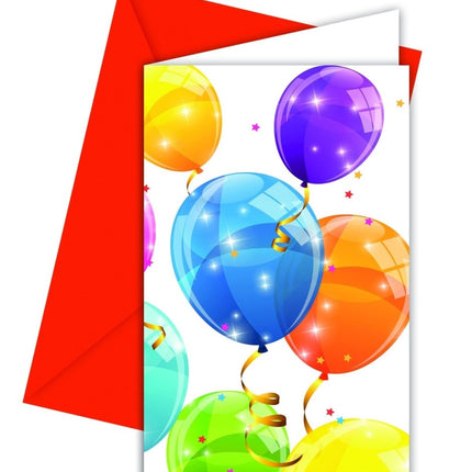 Verjaardags Uitnodigingen 6st van Procos koop je bij Partywinkel