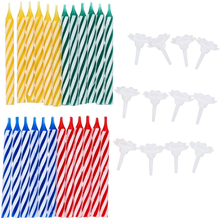 Verjaardagskaarsjes set - 24 stuks van Folat koop je bij Partywinkel