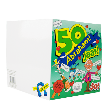 Verjaardagskaart Abraham Cartoon 16,5cm van Paper Dreams koop je bij Partywinkel
