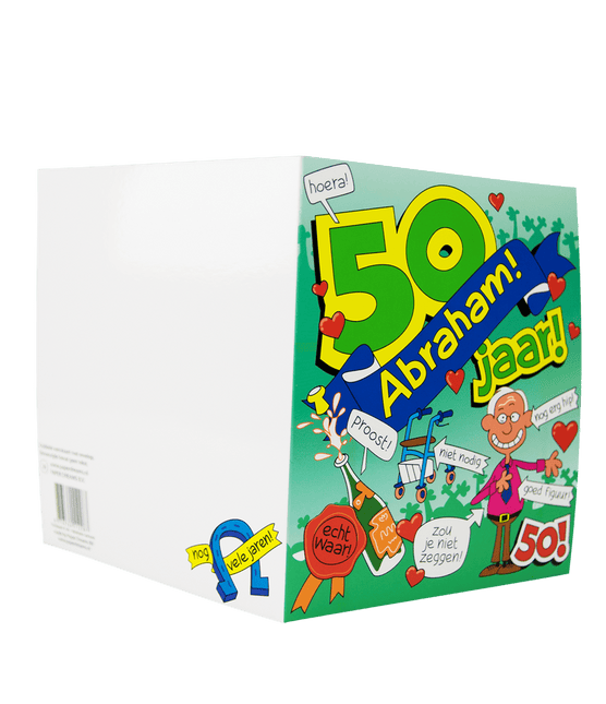 Verjaardagskaart Abraham Cartoon 16,5cm van Paper Dreams koop je bij Partywinkel