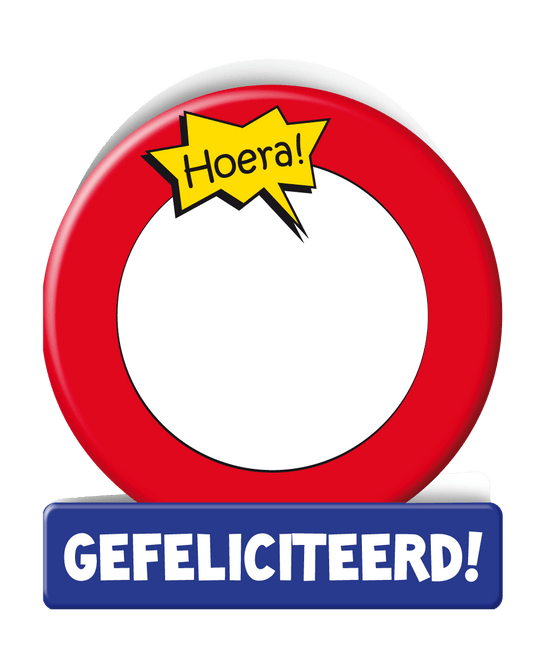 Verjaardagskaart Blanco Verkeersbord 16,5cm van Paper Dreams koop je bij Partywinkel