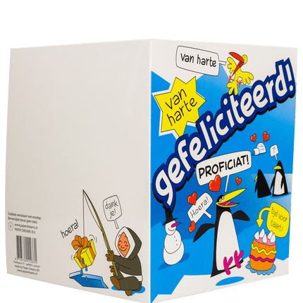 Verjaardagskaart Gefeliciteerd Cartoon 16,5cm van Paper Dreams koop je bij Partywinkel
