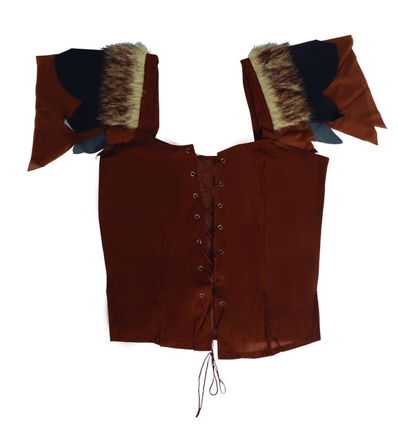 Vest Leer Dames Bruin L van Fiestas Guirca koop je bij Partywinkel