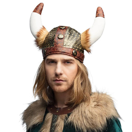 Viking Helm Bruin Wit van Boland koop je bij Partywinkel