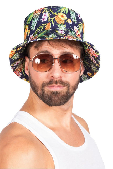 Hawaii Bucket Hat Ananas van Wilbers & Wilbers koop je bij Partywinkel