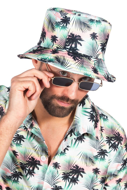 Hawaii Bucket Hat Palmboom van Wilbers & Wilbers koop je bij Partywinkel