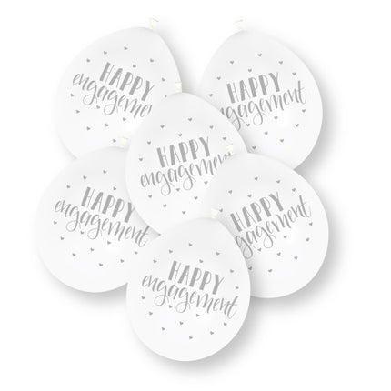 10ct Happy Engagement 23cm Latex Balloons