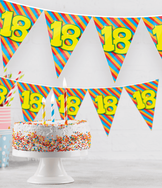 Vlaggenlijn 4 Jaar Gekleurd 10m van Paper Dreams koop je bij Partywinkel