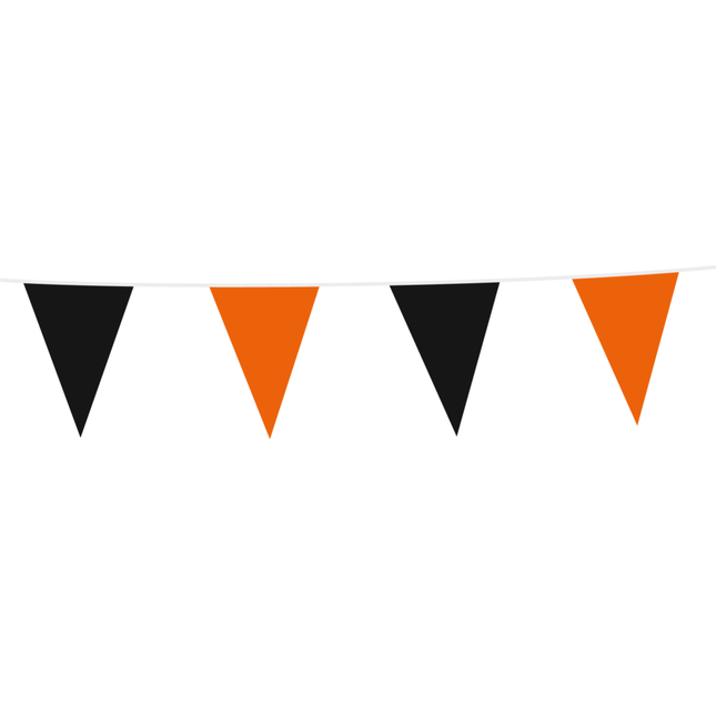 Vlaggenlijn Oranje/ Zwart 30cm van WeFiesta koop je bij Partywinkel