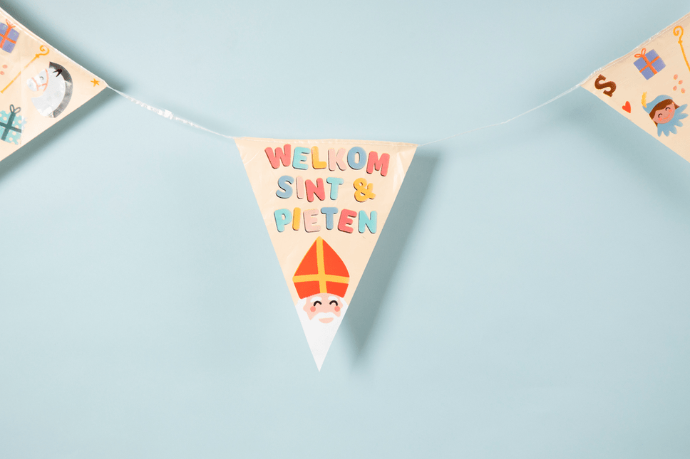 Vlaggenlijn Welkom Sint & Piet 6m van Folat koop je bij Partywinkel