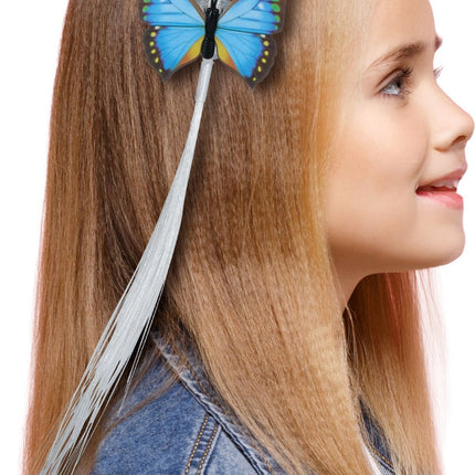 Vlinder Hair Extension Met Licht 33cm van Fiestas Guirca koop je bij Partywinkel