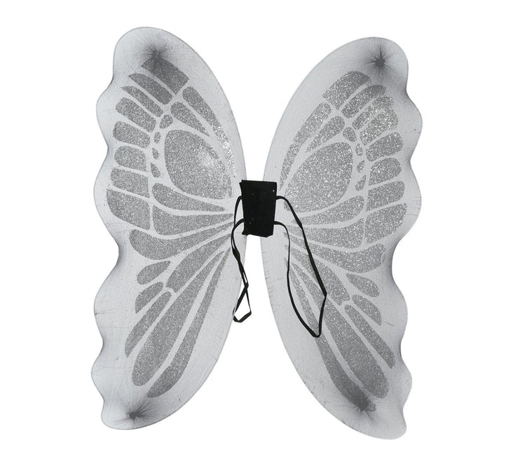 Vlindervleugels Zilver 46cm van Fiestas Guirca koop je bij Partywinkel