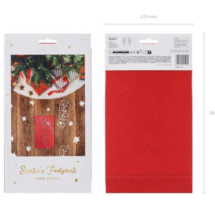 Voetafdruk Kerstman 3st van Partydeco koop je bij Partywinkel