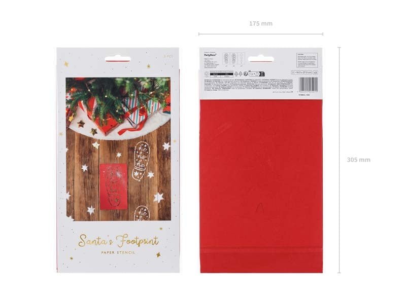 Voetafdruk Kerstman 3st van Partydeco koop je bij Partywinkel