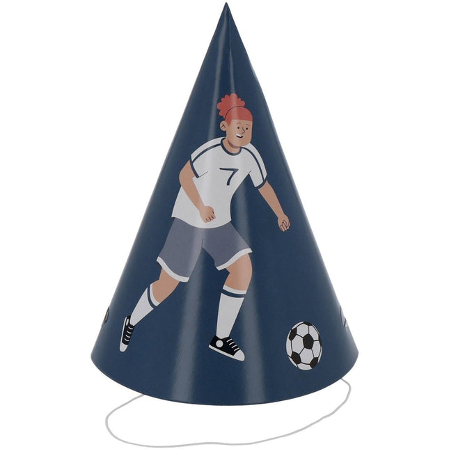 Voetbal Feesthoedjes 16cm 6st van Folat koop je bij Partywinkel