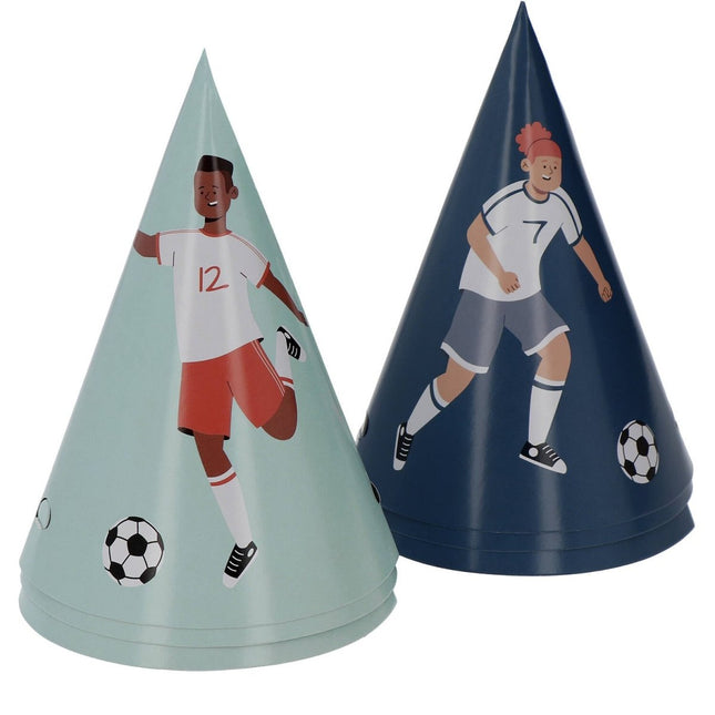Voetbal Feesthoedjes 16cm 6st van Folat koop je bij Partywinkel