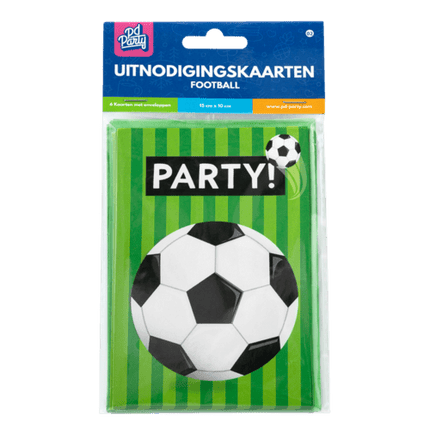 Voetbal Uitnodigingen Groen 6st van Paper Dreams koop je bij Partywinkel