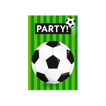 Voetbal Uitnodigingen Groen 6st van Paper Dreams koop je bij Partywinkel