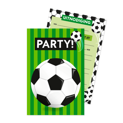 Voetbal Uitnodigingen Groen 6st van Paper Dreams koop je bij Partywinkel