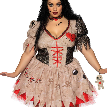 Voodoo Pop Jurk Dames Plus Size Leg Avenue van Leg Avenue koop je bij Partywinkel